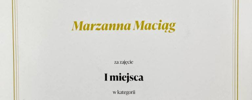 Pani Marzanna Maciag, nasza Pani od polskiego, Nauczycielem roku 2024 w Powiecie Opolskim